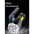 thumbnail image 5 of Linterna LED recargable súper brillante con mango 4 modos para acampar, cazar, caminar (negro),, 5 of 5