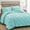 03 Aqua Blue, variant on King Size Aqua Blue Comforter Set, 3 Piece Boho Pintuck Bedding, Ultra Soft Down Alternative Fill, All-Season Lightweight Pinch Pleat Bed Set with Pillowcases