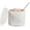 White, variant on Radicaln Marble Salt Cellar with Lid and Spoon 3 Inch White Spice Jars for Kitchen Countertop Decor - Flaky Christmas Salt Holder for Gifts, Decorative Sugar Bowl & Small Seasoning Containers