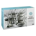 thumbnail image 3 of Martha Stewart 10pc Cookware Set, Polished Exterior Stainless Steel Pots and Pans, 3 of 5