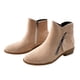 thumbnail image 3 of NECHOLOGY Botas Mujer Adulto Femenino Zapatos Botines para mujer Moda mujer Flock Color sólido otoño suela gruesa tacones cuadrados cremallera botines cortos zapatos de punta redonda (A, 8.5), 3 of 7
