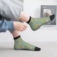 thumbnail image 2 of Fuzoiu Pig Face With Sunflower Print Adult Socks, Crew Moisture-wicking Socks, Unisex Cushion Crew Socks,Casual Sports Ankle Socks, 2 of 7