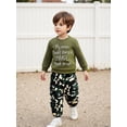 thumbnail image 4 of Loicainy Toddler Kids Boy Camouflage Outfit 12 18 24 Months 2T 3T 4T 5T 6T Letter Print Long Sleeve Sweatshirt Cargo Pants 2 Piece Clothes Set, 4 of 6