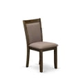 thumbnail image 5 of MZC7T48 Modern Dining Chairs - Coffee Linen Fabric Seat and High Chair Back - Distressed Jacobean Finish (SET OF 2), 5 of 5