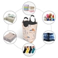 thumbnail image 3 of DouZhe 50L Rectangular Laundry Basket, Cute Mountains Humps Spruce Prints Waterproof Foldable Laundry Hamper with Aluminum Handles, 3 of 6