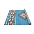 thumbnail image 4 of HR HANDCRAFT RUGS HR Southwestern Rugs for Cabin Tribal Medallion Carpet for Livingroom Marine - 5' X 7', 4 of 5