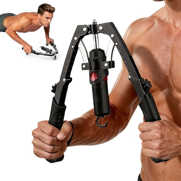 HI-REEKE Chest Trainer 3-in-1 Hydraulic Chest and Arm Press Exerciser Workout Machine with Ab Roller Home Gyms