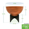 thumbnail image 2 of Achla Designs 16" W Round Burnt Sienna Galvanized Steel Planter Bowl w/Black Wrought Iron Plant Stand, 2 of 2