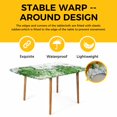 thumbnail image 4 of St. Patrick's Table Cloths for 3 Foot Rectangle Tables, Lucky Shamrock Green Eucalyptus Floral Blue Patio Waterproof Elastic Fitted Tablecloths, Washable Rectangular Table Cover for Camping, 4 of 8