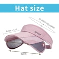 thumbnail image 2 of Gorra de visera solar de verano para mujer, gorra de golf ajustable con visera retráctil, protección UV, gorra deportiva para playa o tenis, 2 of 6