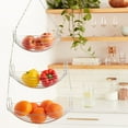 thumbnail image 4 of 3-Tier Chrome Wire Hanging Basket, Fruit Organizer Basket, 4 of 5