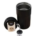 thumbnail image 2 of Taza de café de viaje de 450 ml, taza de café aislada con tapa, vaso de café de acero inoxidable, reutilizable para café caliente/helado , negro Sunnimix Taza de café aislada, 2 of 8