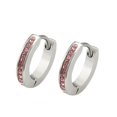 thumbnail image 1 of Arracadas Chicas P/ niña adulto Swarovski Oro Blanco 14K Lam rosa claro Unitalla, 1 of 4