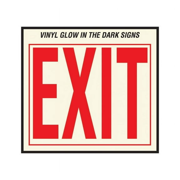 Hy-Ko Self Adhesive Safety Sign Red 10" X 12" Exit Case of 10