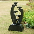 thumbnail image 3 of Hi-Line Gift Ltd. Outdoor Metal Cups Fountain with Rusty Gray Finish, 3 of 5