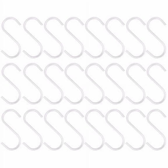Wideskall 2" inch Zinc Plated Steel S Shaped Type Utility Hooks Hanging Hooks Chrome Pack of 24
