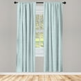 thumbnail image 5 of Ambesonne Fish Scale Window Curtains, Doodle Waving Lines, Each 28" W x 63" L, Pale Blue Grey White, 5 of 5