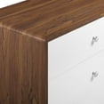 thumbnail image 4 of Dresser Drawer Chest, Walnut White, Wood, Mid Century Bedroom Living, Modern Contemporary HB35866, 4 of 8