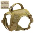 thumbnail image 4 of Arnés de nailon para gatos con 2 pegatinas, arnés táctico militar para gatos con asa, para perros pequeños, entrenamiento para mascotas, paseos, chihuahuas, 4 of 5