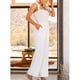 thumbnail image 3 of Mono largo formal Color puro Sin mangas Pantalones de pierna ancha Mono holgado con bolsillo, 3 of 6