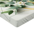 thumbnail image 2 of Ambesonne Eucalyptus Leaves Fitted Sheet, Branches Polygons, Queen Size, Peacock Green Mustard, 2 of 3