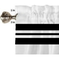 thumbnail image 3 of Jbralid Spring Flower Window Valances Summer Watercolor Floral Black White Striped Valance Kitchen Curtains with Rod Pocket Short Curtain Panels for Bedroom Living Room 54" X 18", 3 of 5