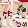 thumbnail image 4 of Loritta Secret 2 Pairs Women Fuzzy Socks, Christmas Cozy Fluffy Warm Winter Comfy Gift Socks for Women with Transparent Ball, 4 of 9