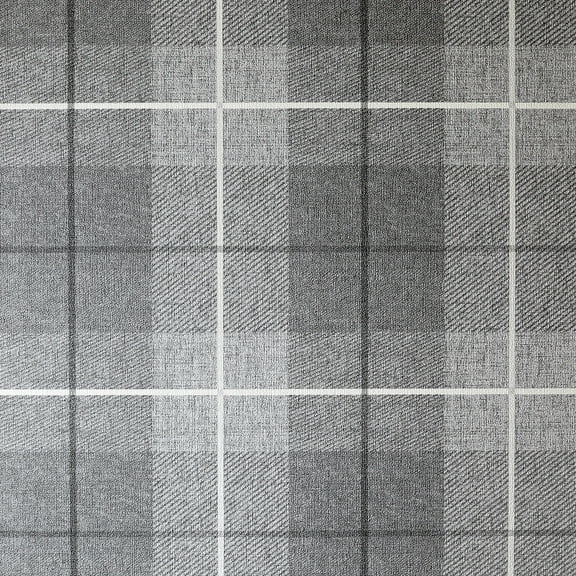 Country Tartan Charcoal Wallpaper