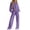 Purple, variant on Tqcoqu Women's 2 Piece Set 2026,Solid Crop Crew Neck Sweatshirt & Elastic Waist Wide Leg Sweatpants 2 Piece Tracksuit Outfit Set,Casual Two Piece Outfit