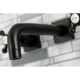 thumbnail image 4 of Kingston Brass KS6125BX Metropolitan Double-Handle Wall Mount Bathroom Faucet, Oil Rubbed Bronze, 4 of 8