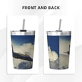 thumbnail image 3 of PAYOHTO Fighters in the Sky Insulated Stainless Steel Tumbler 12 oz Thermos Come with Straw Kids Leak-Proof Travel Mug Cup, 3 of 7