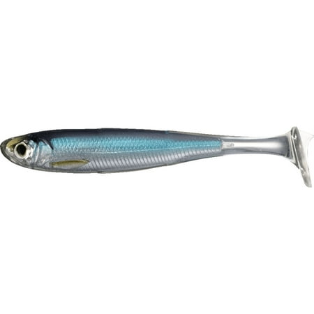 UPC: 0697713223552 | Live Target SRS85SK201 Silver/Blue 3 Soft Plastic Fishing Swimbait Lure 4Pk
