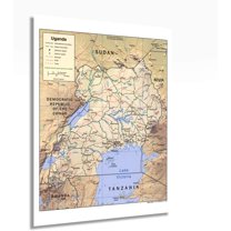 HISTORIX 2005 Uganda Map Poster Wall Art Print, 18 x 24 Inch