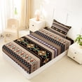 thumbnail image 4 of Erosebridal Exotic Style Aztec Twin Sheet Sets, Oriental Geometric Art Bedding, 1 Flat Sheet, 1 Fitted Sheet and 1 Pillowcase, 4 of 5