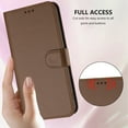 thumbnail image 5 of ELEHOLD For Apple iPhone 16 Pro Flip PU Leather Wallet Case with Credit Card Slot RFID Blocking Kickstand Shock-Absorbent TPU Magnetic Protective Cover With Lanyard ,Brown, 5 of 12