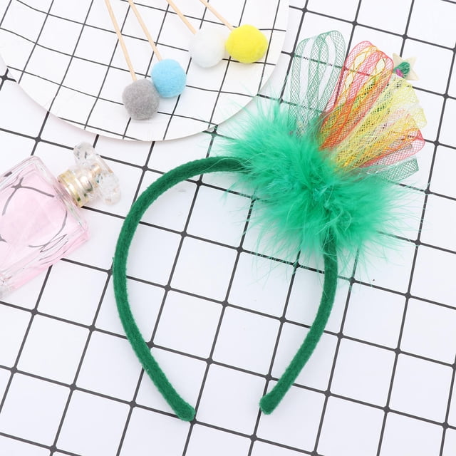 TEHAUX Holiday Hairbands Tree Shape Hair Decorations For Children For New Years Eve 1pc