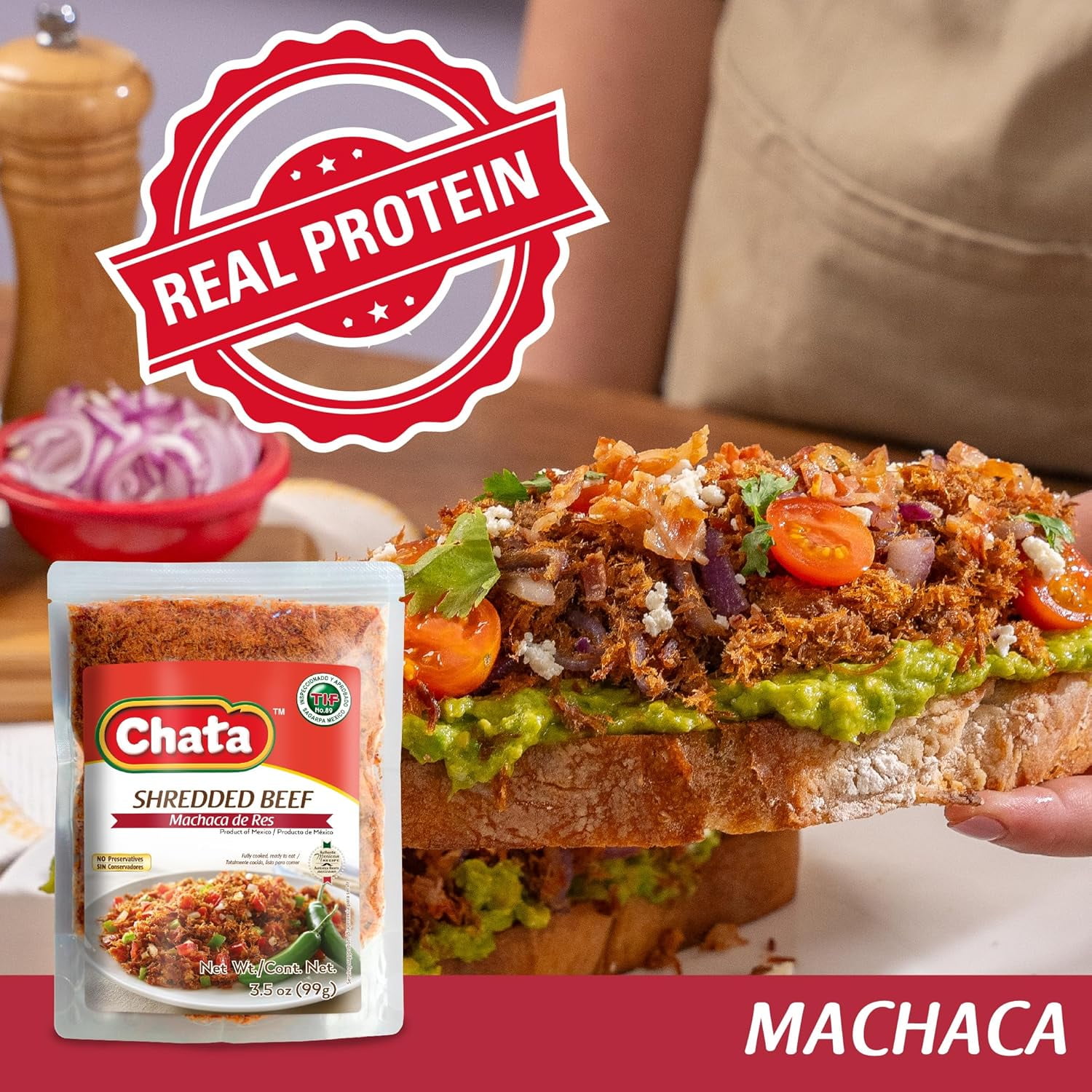 (Pack of 12) Chata Beef Deshebrada Machaca 3.5 Oz