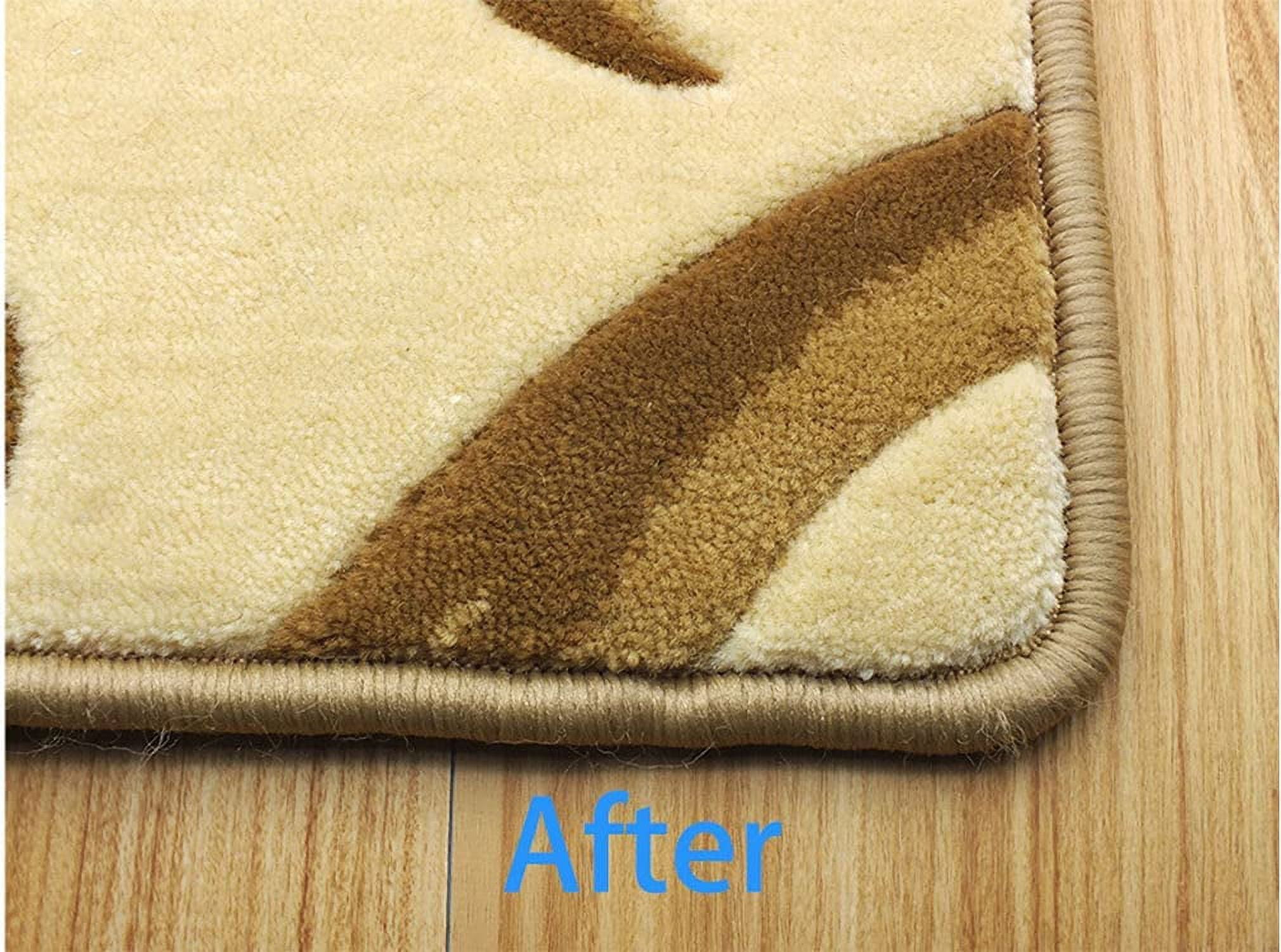 Yorwe Rug Anchors Carpet Hook and Loop Non-Slip Mat Anti-Skid Stickers Rectangle (12pcs, Black)