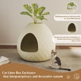 thumbnail image 2 of LEHOME Cat Litter Box Enclosure Hidden Litter Box Furniture with Removable Planter Top Vented Easy to Clean Multi-Functional for Living Room Indoor（White，19.69 * 19.61 * 18.43）, 2 of 8