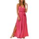 thumbnail image 2 of VISgogo - Mono largo de verano para mujer, color sólido, sin mangas, cuello en V profundo, pierna ancha VISgogo  moda, 2 of 7