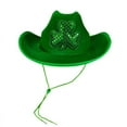 thumbnail image 4 of Gqtwoy St Patrick's Day Hat with Light, Green Velvet Leprechaun Hat, Party Accessories for St. Patrick's Day, Christmas Tree Topper, Costume Hat for Adults, Eye-catching Holiday Decoration, 4 of 5
