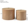 thumbnail image 7 of Nesting Coffee Table Set of 2, Modern Round Coffee Table with Non-Slip Feet, Wooden Circle Accent Tables for Small Spaces Living Room Bedroom Balcony Office Accent End Side Table, 7 of 7