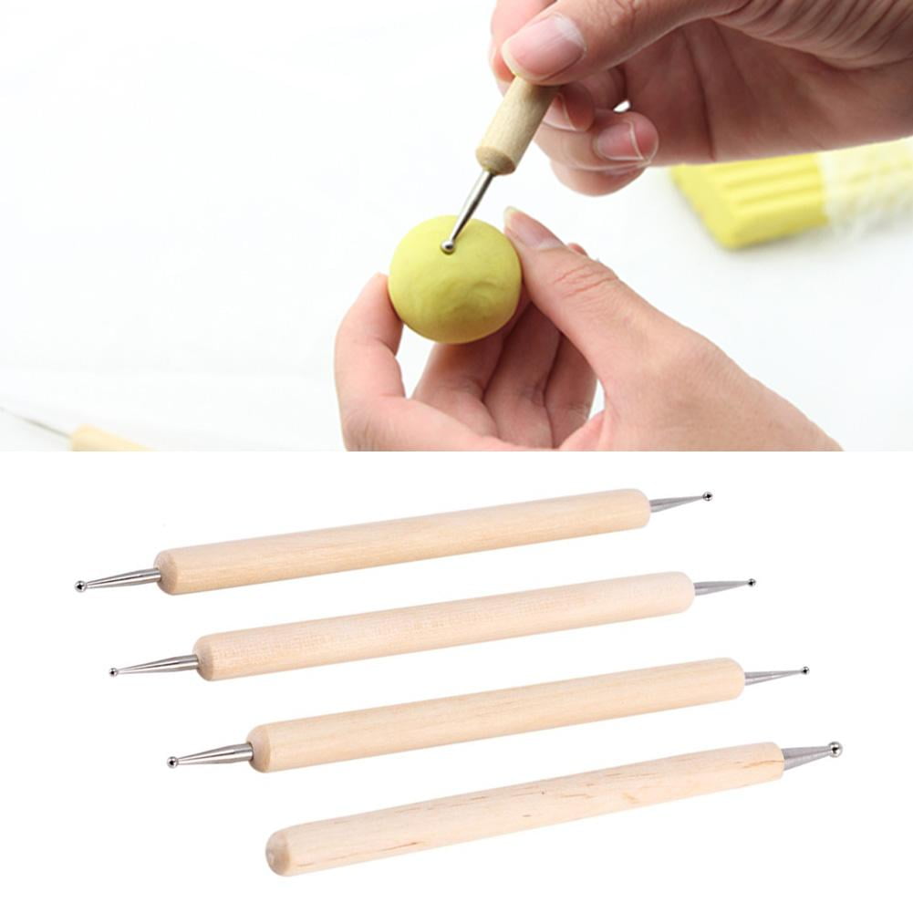 Rdeghly Clay Sculpting Tool,Ball Stylus,4pcs DIY Pottery Ball Stylus