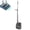 Gray, variant on Agiufgs Broom and Dustpan Set, Self-Standing with Built-In Comb, for Sweeping Hardwood Tile and Laminate Floors, Black