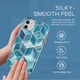 thumbnail image 3 of Case for Apple iPhone 11 Case 6.1 Inch,Dual Layer Hybrid Bumper Clear Cute Navy Blue Marble Design Soft TPU+Hard Back Heavy Duty Anti-Scratch Shockproof Protective Phone Case - Blue/Marble., 3 of 7