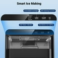 thumbnail image 3 of Joreek 44lbs/24H Nugget Ice Maker Countertop, Portable Chewable Pebble soft Ice Machine with Touch Screen for Home, Kitchen, Office, Stainless Steel, Black, 3 of 7