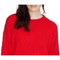 thumbnail image 2 of SANCTUARY Womens Red Textured High-low Hem Long Sleeve Crew Neck Wear To Work Hi-Lo Sweater S, 2 of 3