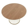 thumbnail image 2 of Lumisource Canary Dining Table In Gold Metal And Natural Wood DT-CANARY2 AUNA, 2 of 3