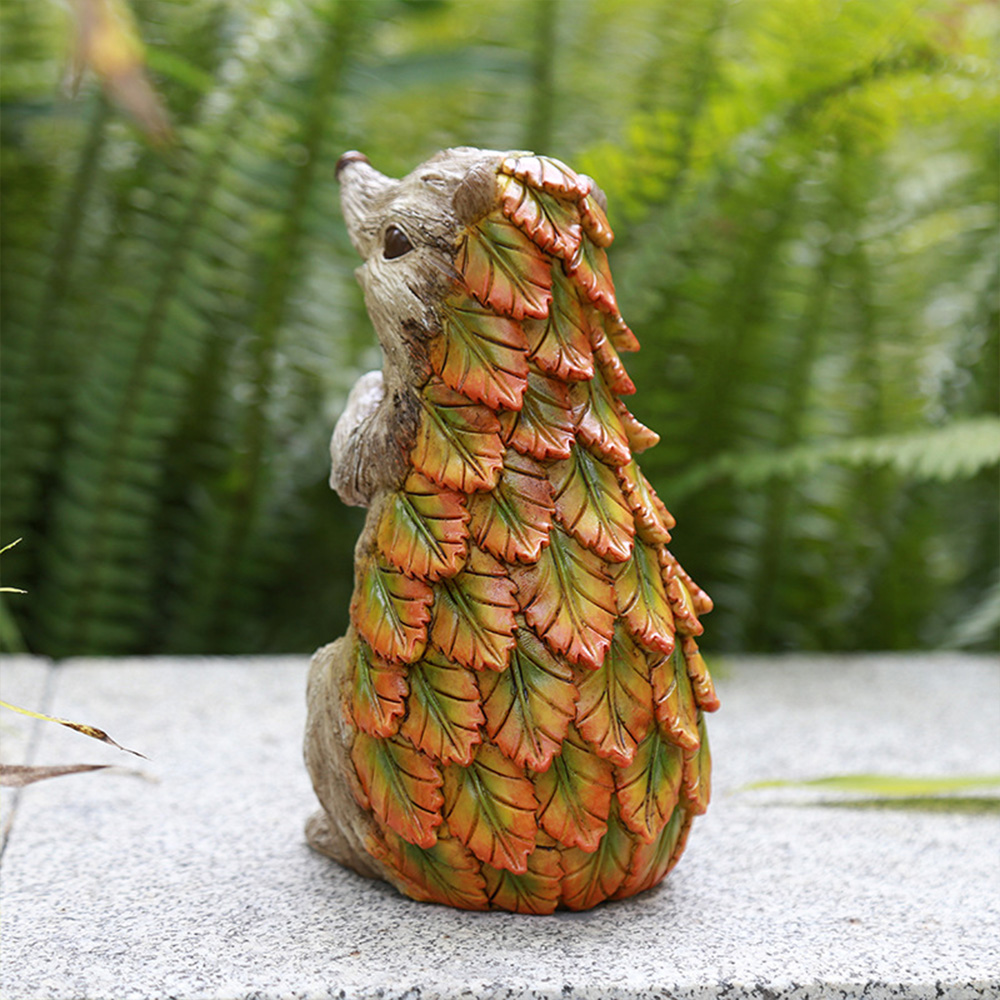 Garden Statue Resin Hedgehog Figurine Micro Landscape Polyresin