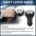 thumbnail image 3 of Unique Bargains 5 Speed Gear Shift Knob, Gearbox Stick Shifter Lever Knob No.2403AJ for Citroen C3 2002-2011 Plastic Faux Leather Black Chrome Silver Tone, 1 Pc, 3 of 6